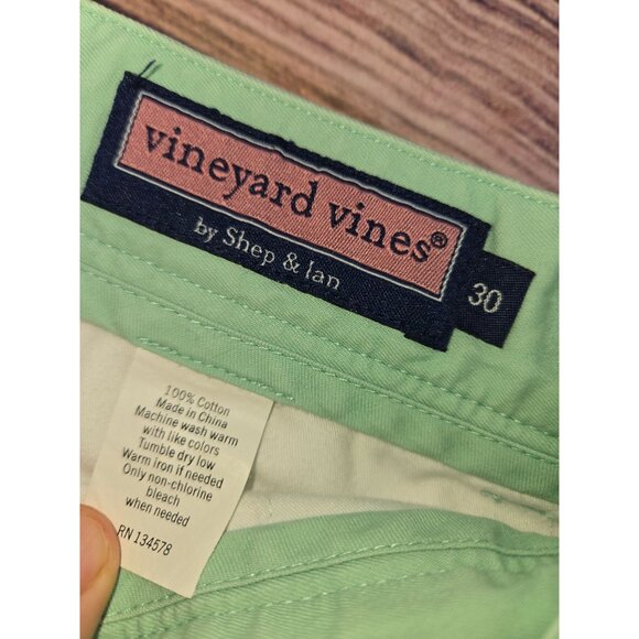 Vineyard Vines Mens Club Shorts Size 30 Light Green Relaxed Fit Casual Summer - Picture 3 of 7